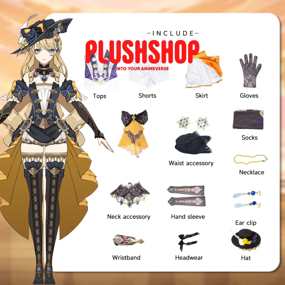 Genshin Impact Navia Cosplay Costume Full Set - Image 7
